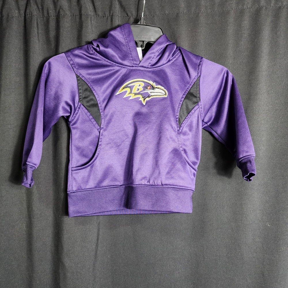 NFL Team Apparel Baltimore Ravens Purple Toddler Hoodie Sweatshirt Size‎ 4T